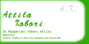 attila kobori business card